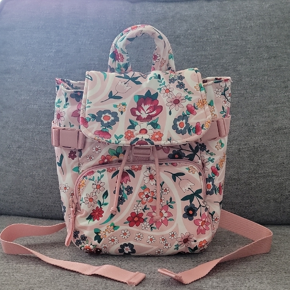 Vera Bradley Woman's- Mini Floral Pink Backpack In Prairie Paisley